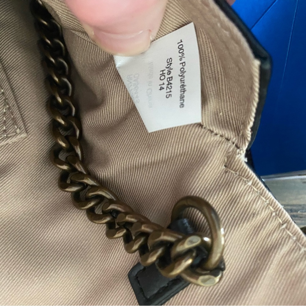 J.Crew Black clutch bag with chain link strap. - Picture 11 of 11